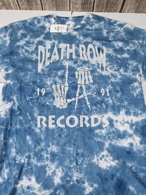Death Row Records Blue Tie-Dye Short Sleeve Tee